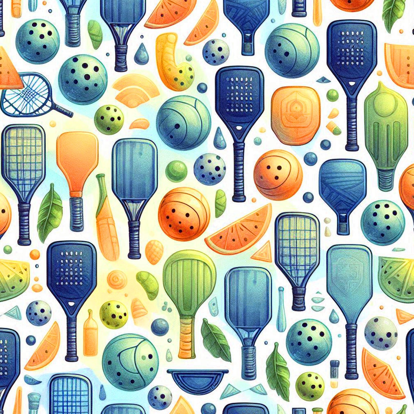 Pickleball Watercolor Racket Cover