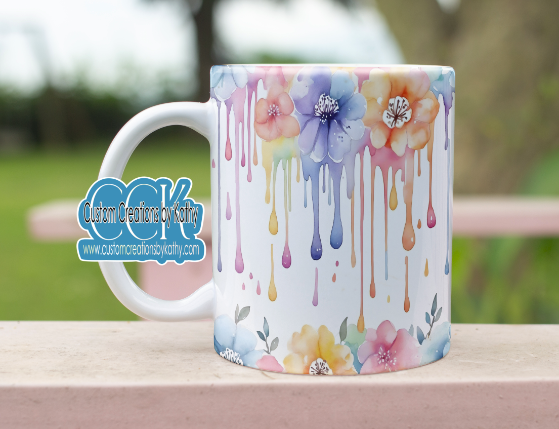 Dripping Flowers Mug