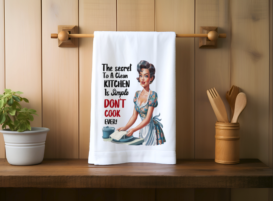 The secret to a clean kitchen is don't cook in it.
