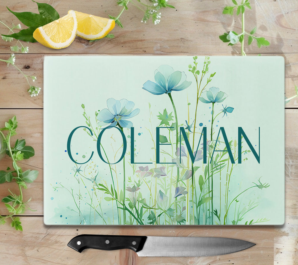 Wildflower Glass Cutting Board