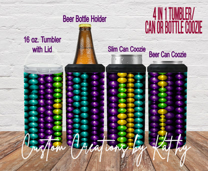 Mardi Gras Beads Tumbler