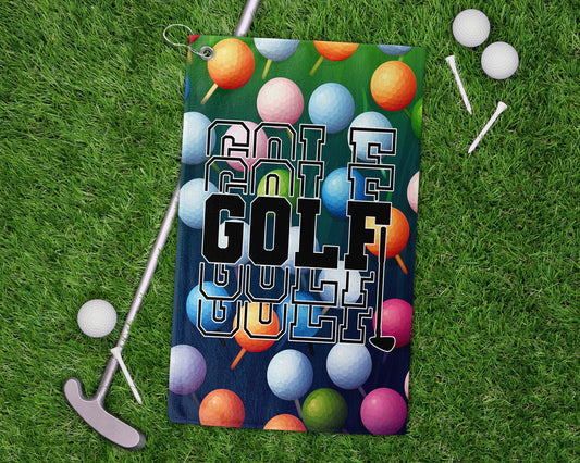 Golf Stacked on Colored Balls