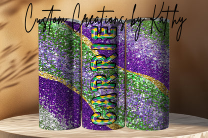 Mardi Gras Colors Swirl