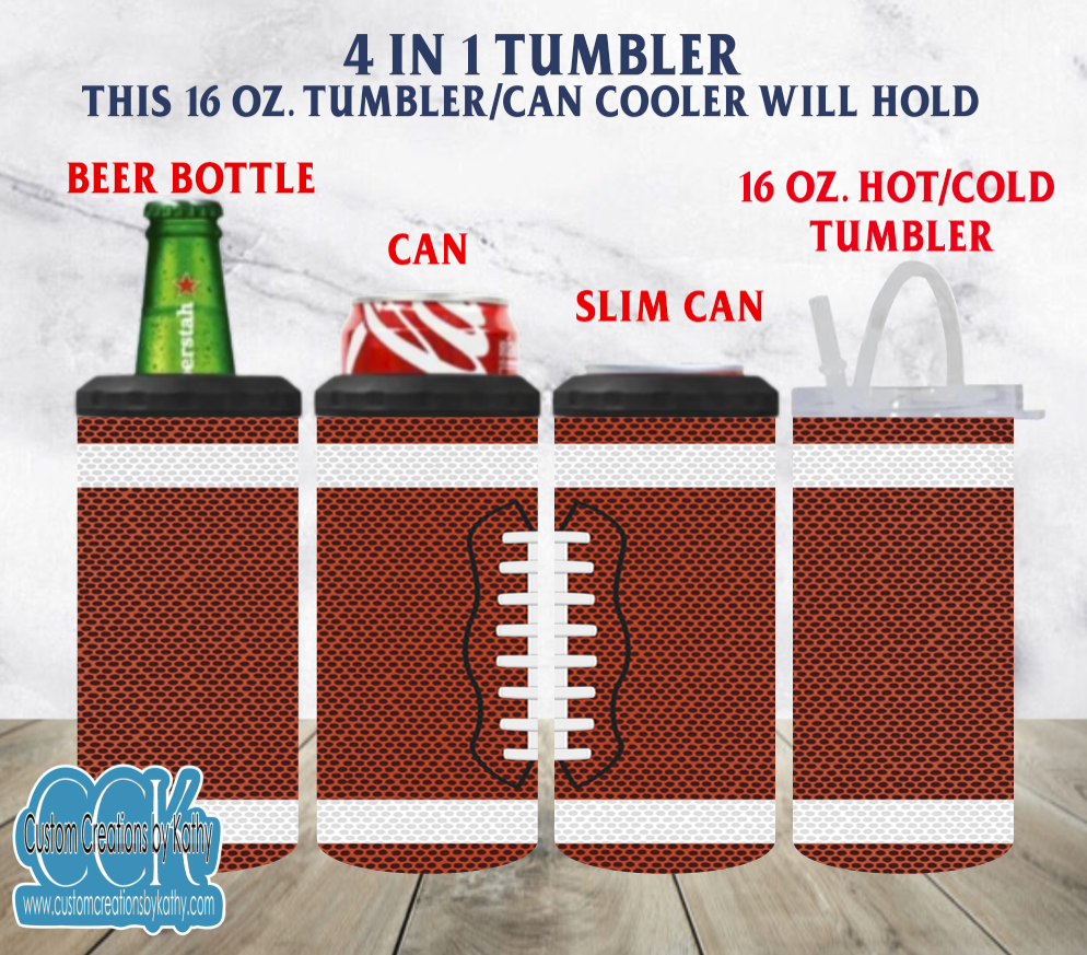 Football (4 in 1 Tumbler/Can Cooler)