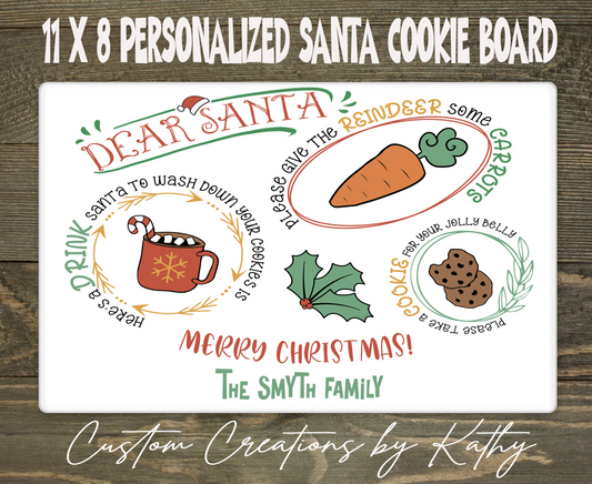 Dear Santa - Glass Cookie Board