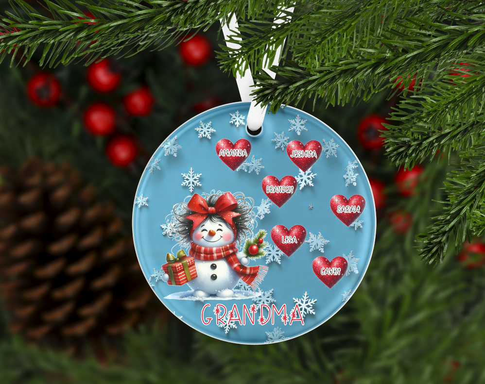 Custom Snowman Christmas Ornament