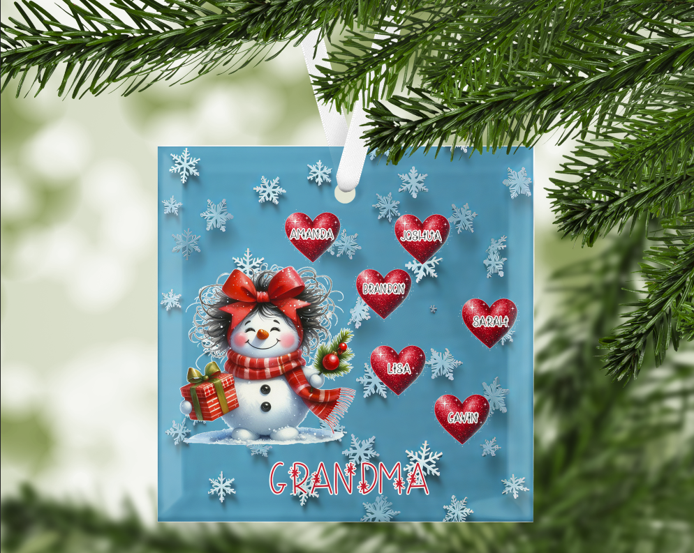 Custom Snowman Christmas Ornament