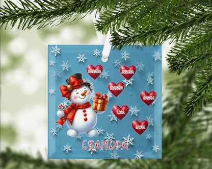 Custom Snowman Christmas Ornament